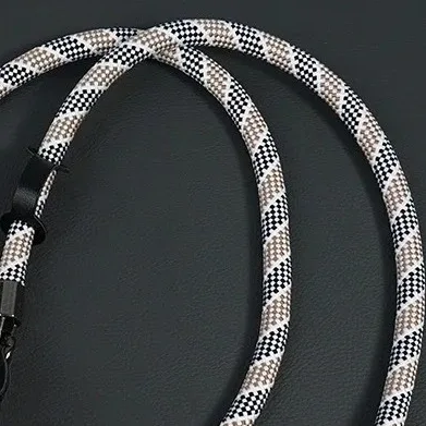 Braided Rope camera strap in Black Marl