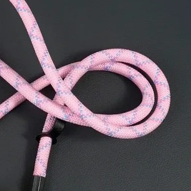 Braided Rope camera strap in Pink Marl